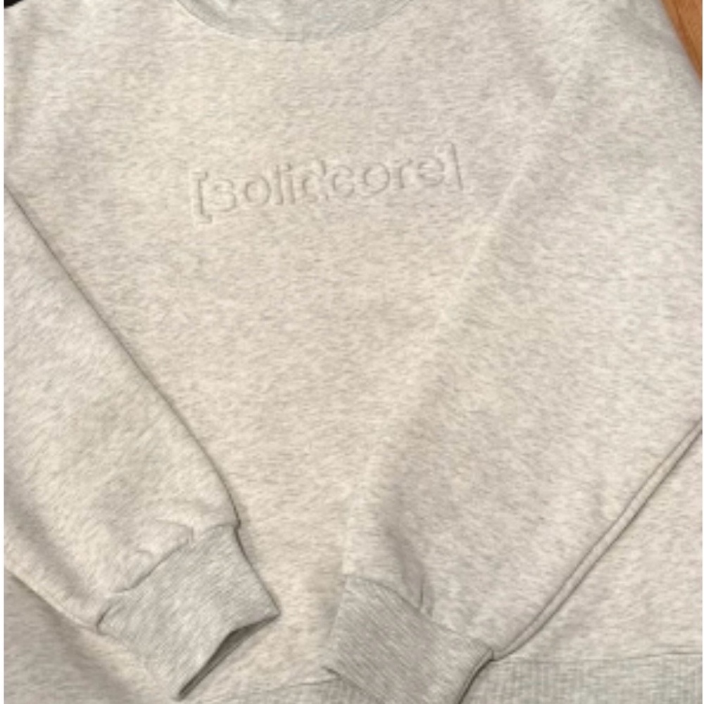 [solidcore] Light Heather Gray Mock neck  Sweatshirt